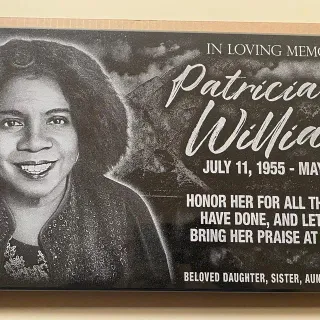 Headstone purchased by Marquis Williams